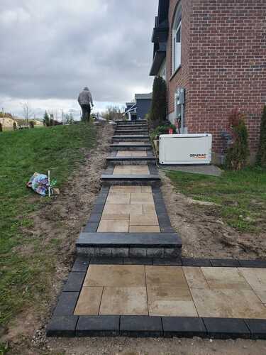 Flagstone walkway and patio